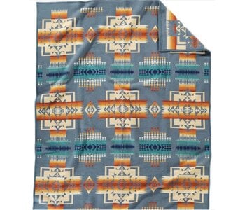 Pendleton Crib Blanket  Chief Joseph  - Slate Blue