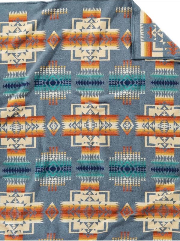 Pendleton Crib Blanket  Chief Joseph  - Slate Blue