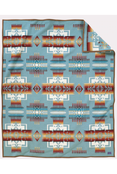 Pendleton Crib Blanket - Cheif Joseph Aqua