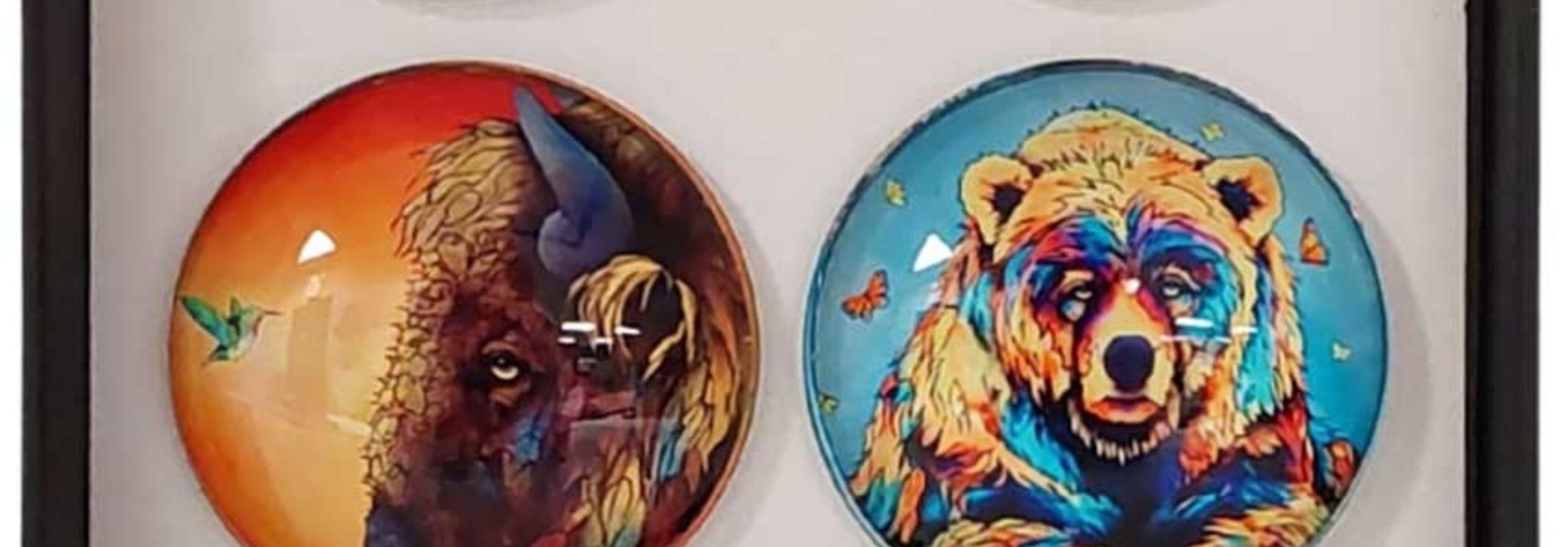 Glass Magnet Set - Art by Miqaela Jones
