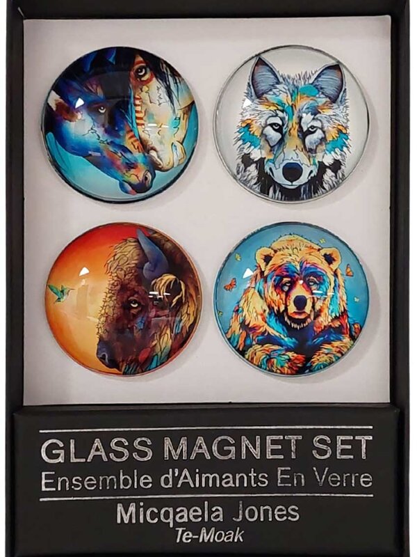 Glass Magnet Set - Art by Miqaela Jones