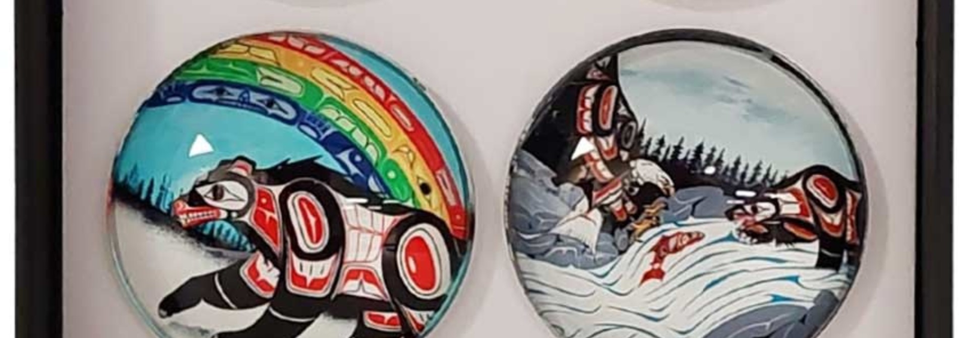 Glass Magnet Set - Art by Richard Shorty