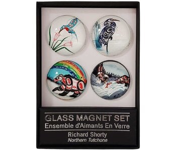 Glass Magnet Set - Art by Richard Shorty