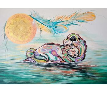 Art Card - Otter Family by Carla Joseph