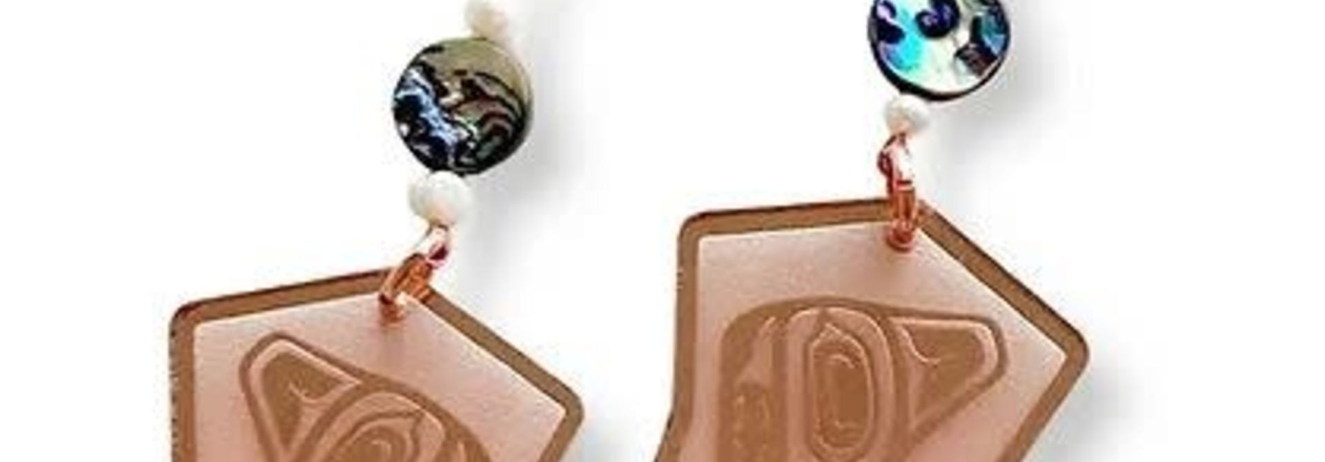 Four Clans Earrings - Wolf by Copper Canoe Woman