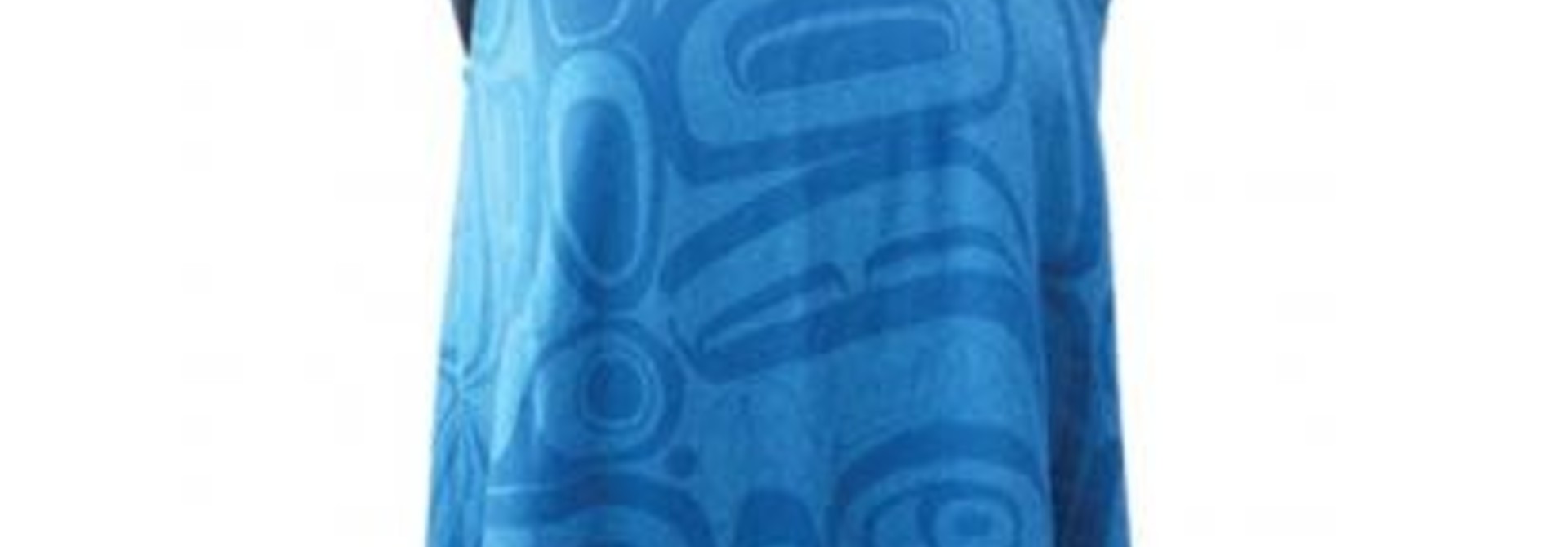 V-Neck Sleevelss Tunic - Turquoise / Raven