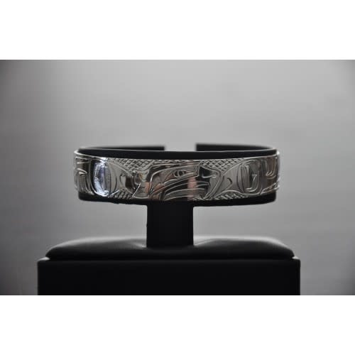 1/2" Hand Crafted Silver Bracelet- Eagle-1