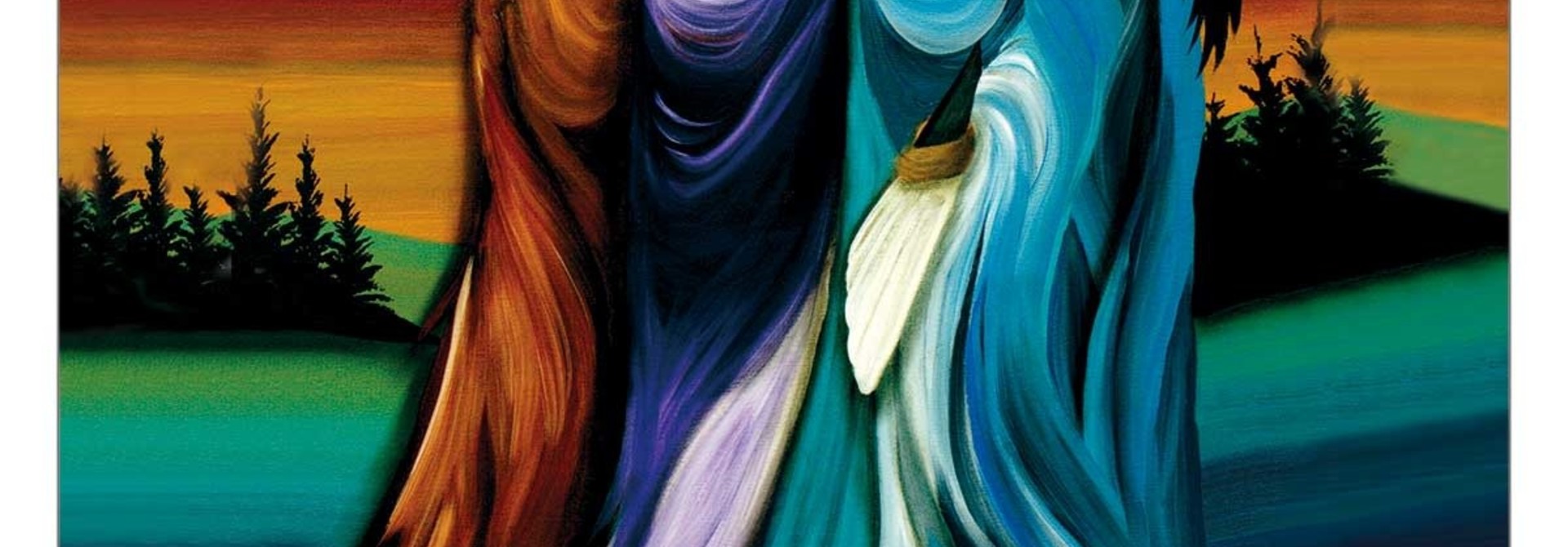 4" Art Coasters - Three Sisters by Betty Albert
