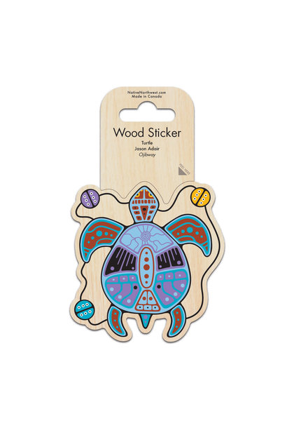 Wood Sticker - Turtle by Jason Adair