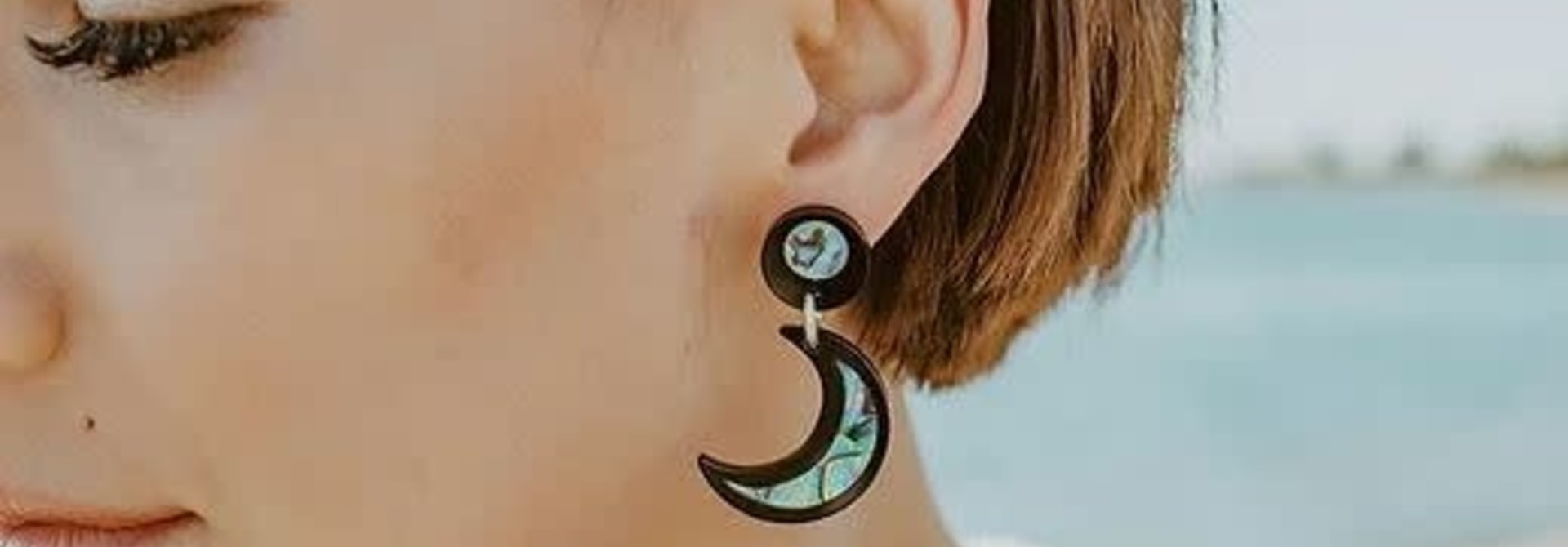 Nuci Earrings with Abalone by copper Canoe Woman