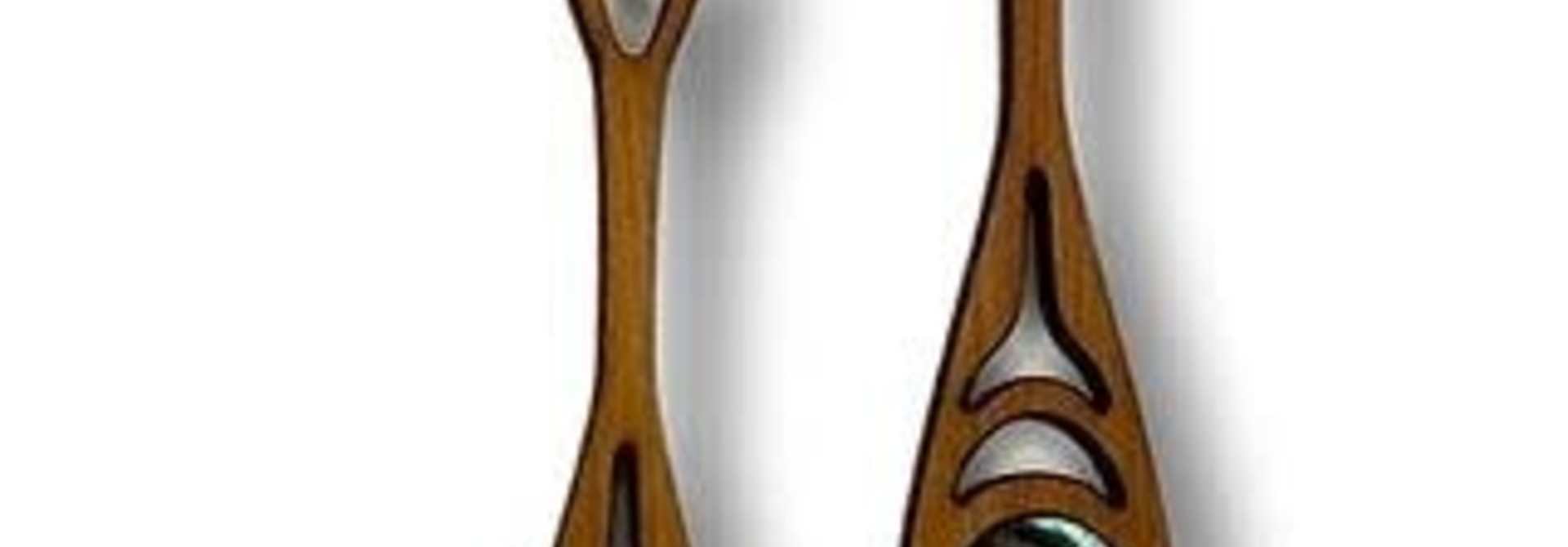 Paddle Song Cedar with Abalone Earrings by Copper Canoe Woman