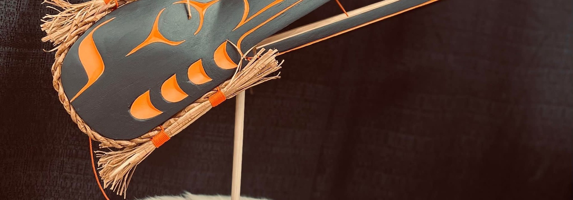 Hand Carved Cedar Raven Mask with hinged beak by George Price