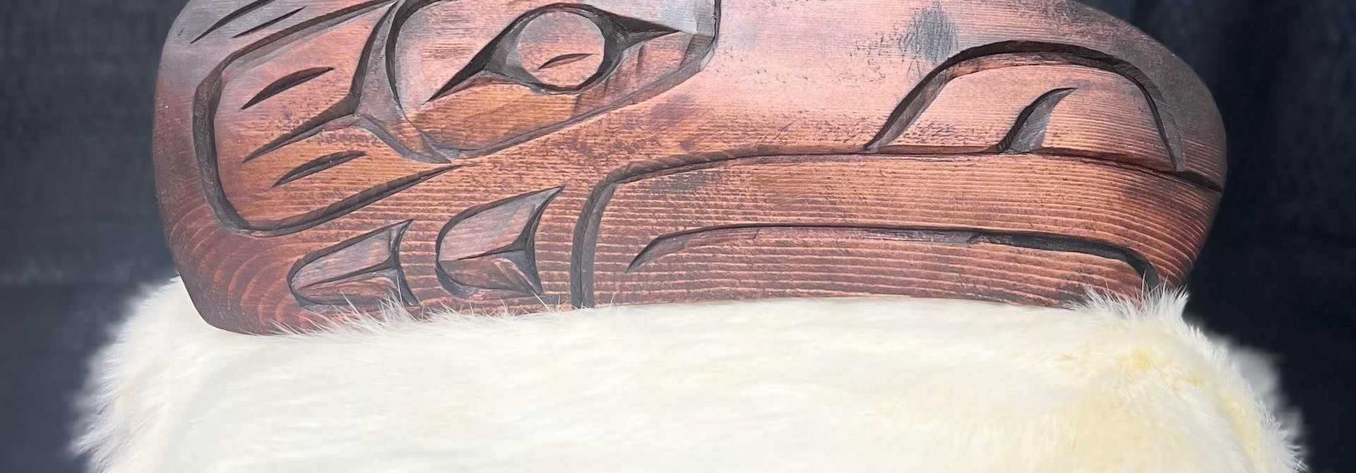 Hand Carved Eagle head wall plaque by George Price