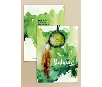 Dream Catcher Greeting Card- Green Splash