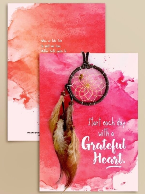 Dream Catcher Greeting Cards- Red Splash