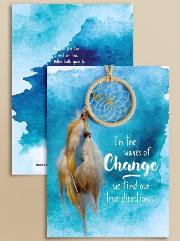 Dream Catcher Greeting Card- Turquoise Splash