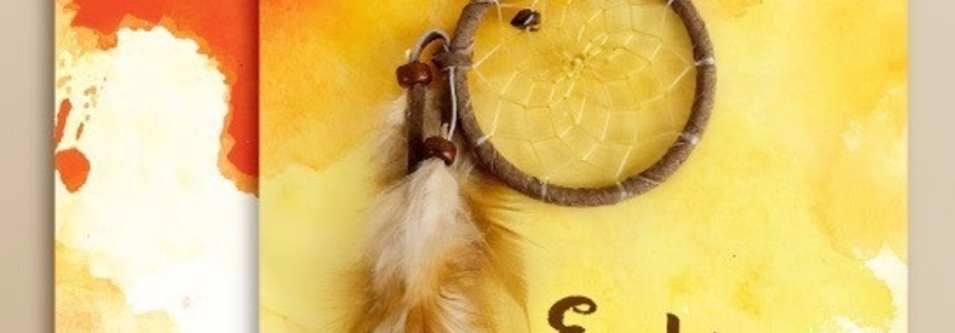 Dream Catcher Greeting Card- Yellow Splash