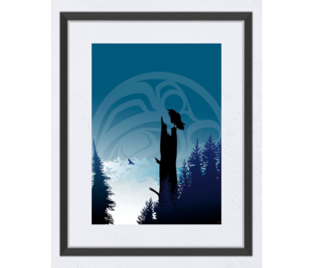 Matted & Framed Art Card - Raven's Lookout by Mark Preston