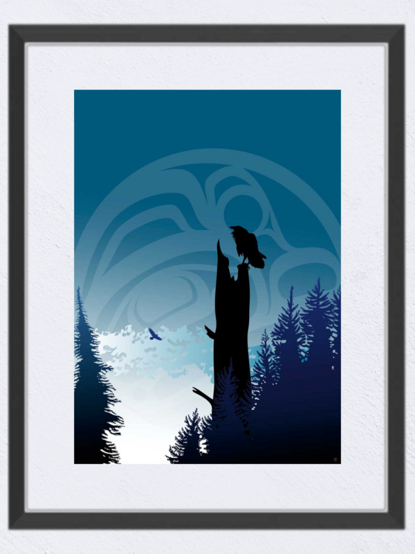 Matted & Framed Art Card - Raven's Lookout by Mark Preston