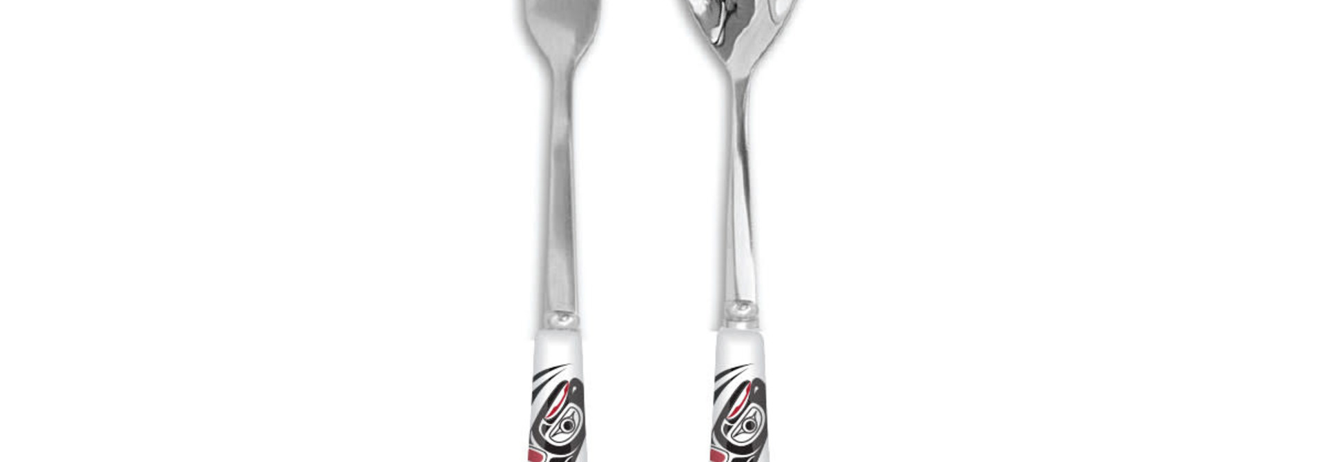Appetizer Fork and Spoon Set - Salmon by Paul Windsor