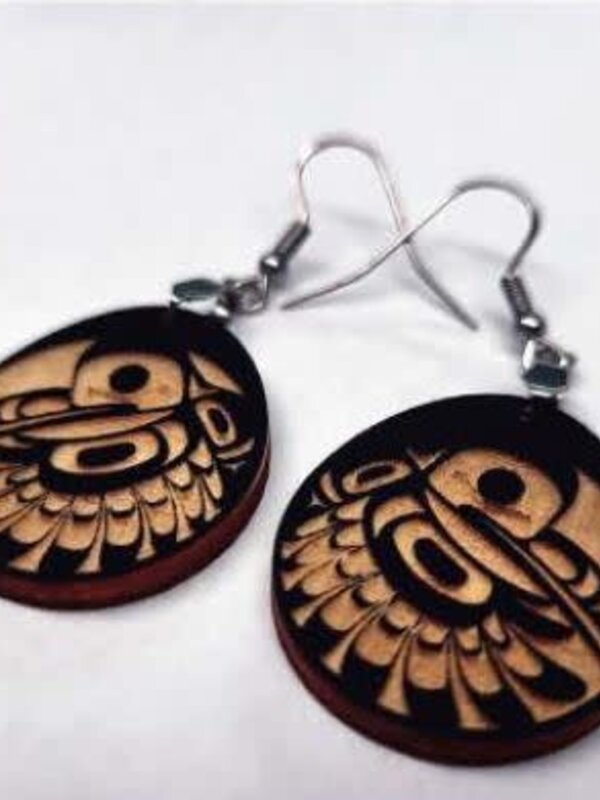 Wood Raven II Earrings by Raven Wolden