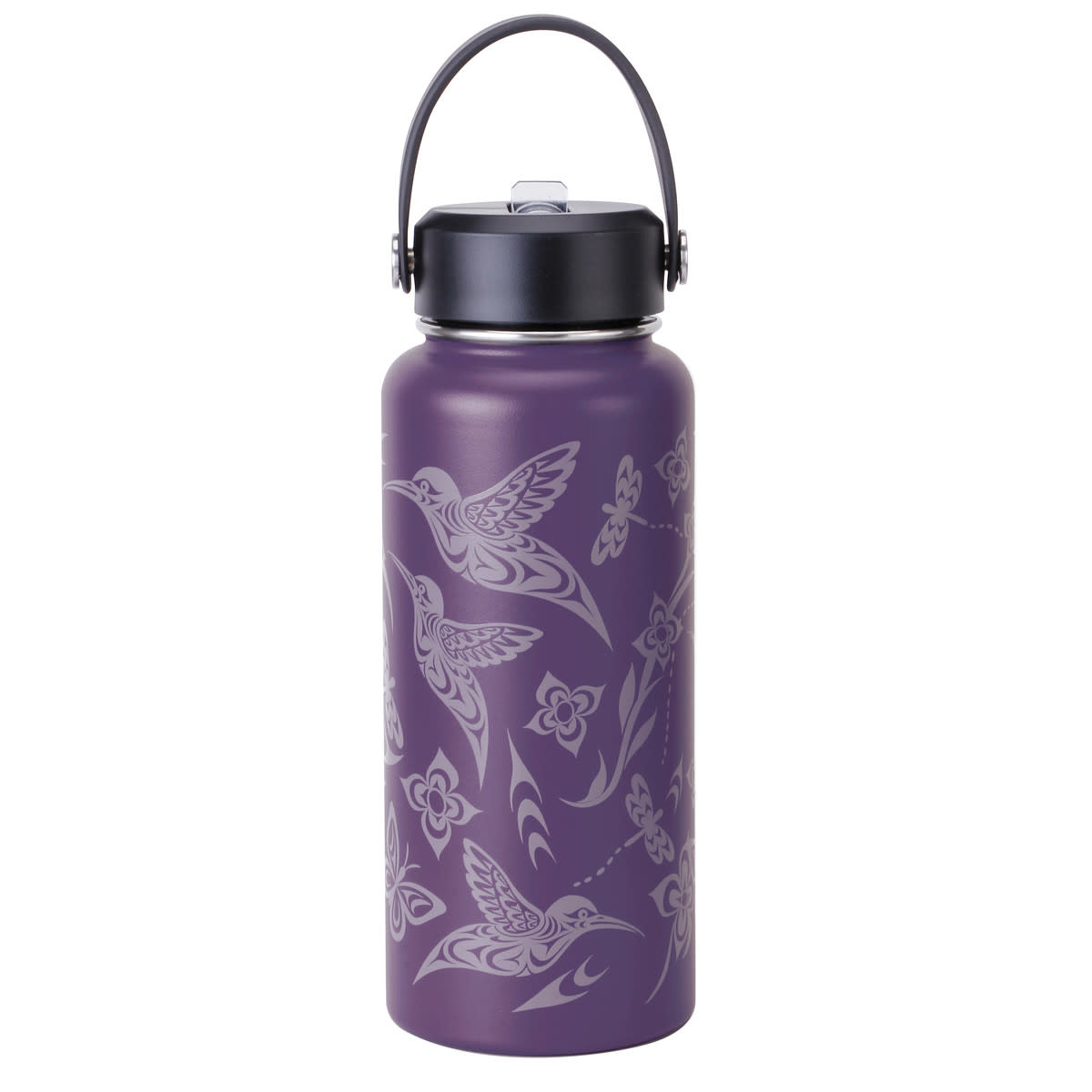 32 oz Wide Mouth Insulated Bottles - Hummingbird by Simone Diamond-1