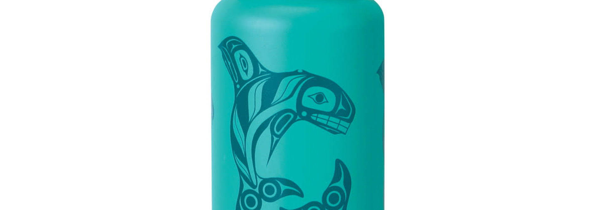 32 oz Wide Mouth Insulated Bottles - Raven Fin Killer Whale by Darrel Amos