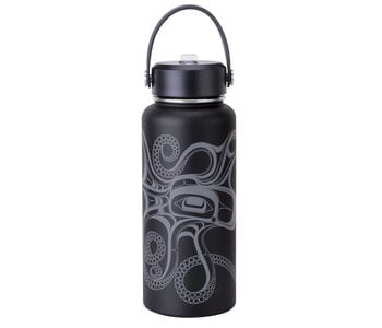 32 oz Wide Mouth Insulated Bottles - Octopus (Nuu) by Ernest Swanson