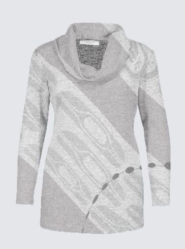 +size Sweater Knit Tunic- Nan grey by Dancing Chilkat-1