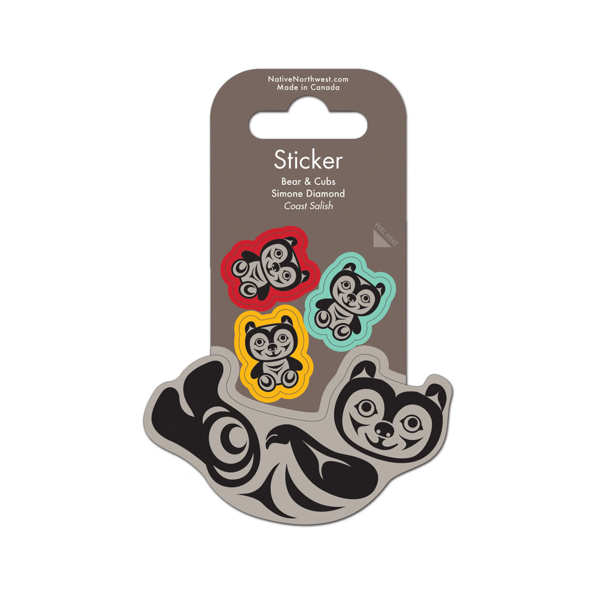 Sticker - Bear and Cubs by Simone Diamond-1