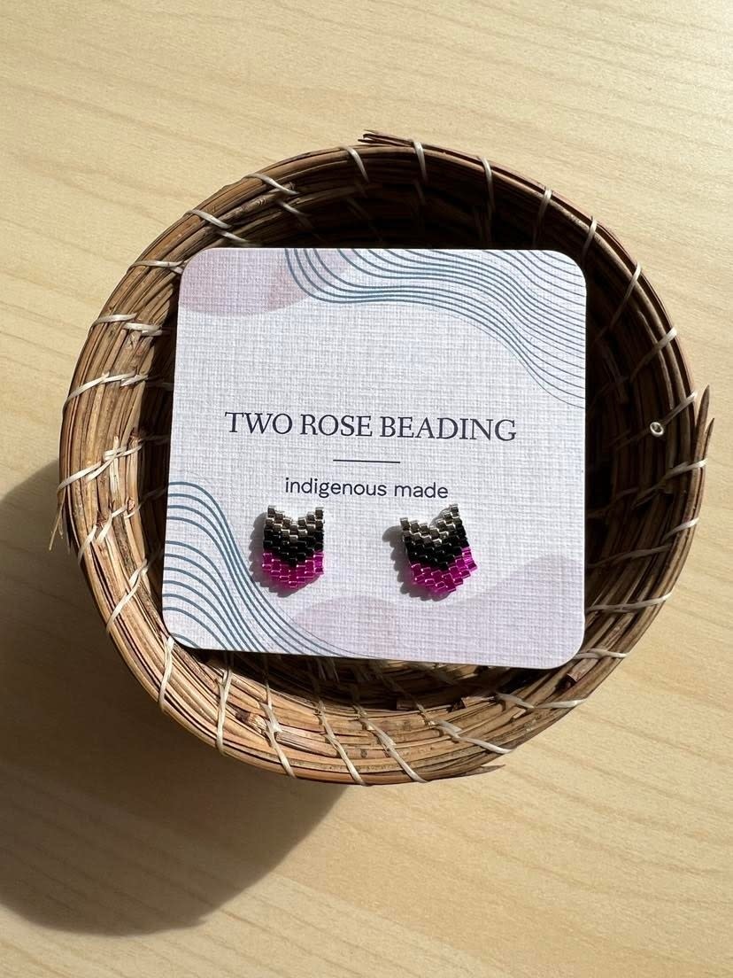 Beaded Stud Earrings by Jenn Carman -Two Rose Beading-4