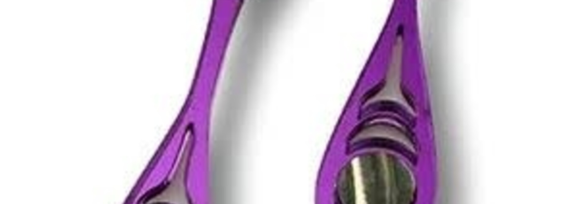 Paddle Song Earrings (purple) abalone by Copper Canoe Woman