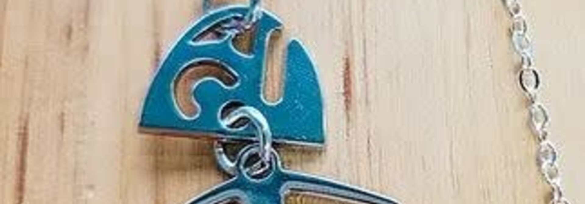 Salmon Ghost Mini Necklace (silver) by Copper Canoe Woman
