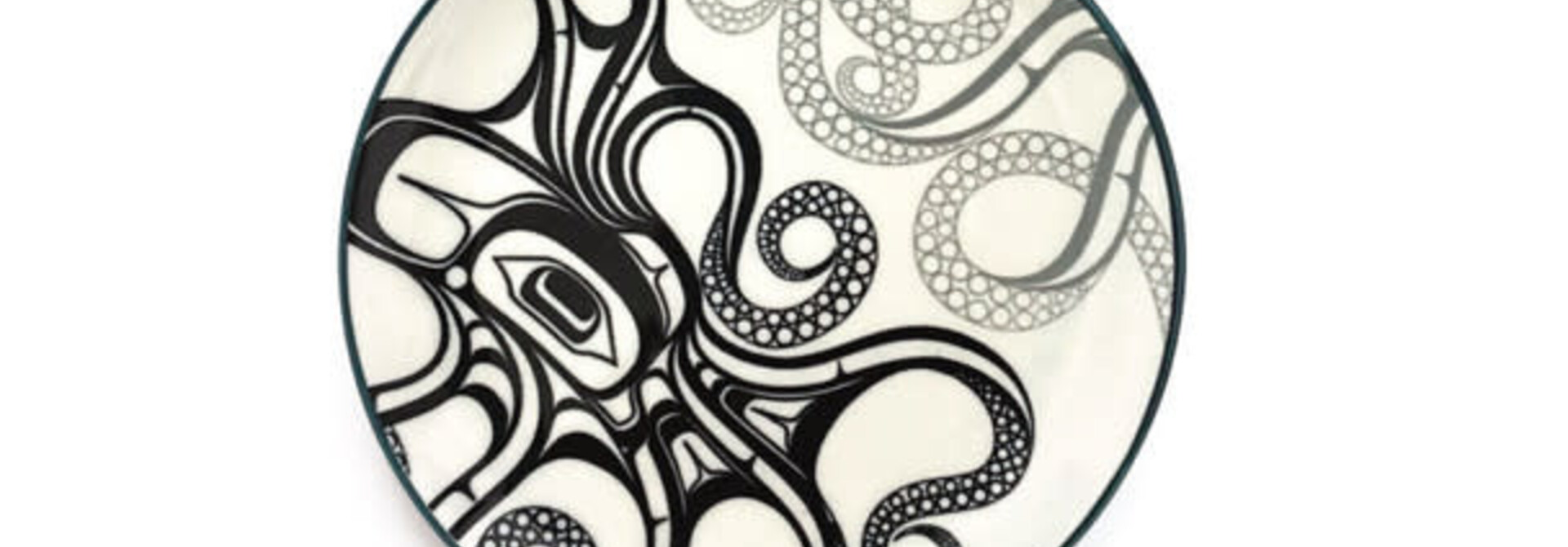 Porcelain Art Plate - Octopus (Nuu) by Ernest Swanson