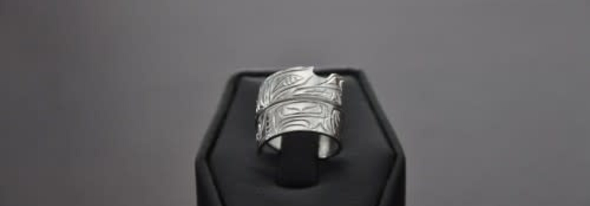 Hand Crafted Silver Wrap Ring - Bear by Silver Eagles Art Studio