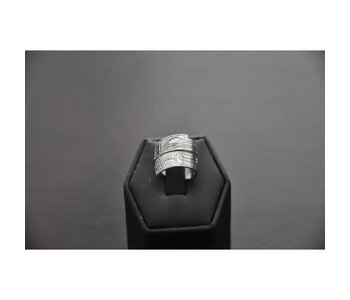 Hand Crafted Silver Wrap Ring - Raven by Silver Eagles NC Indian Art