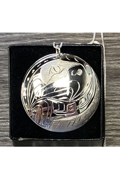 Hand Crafted Silver Pendant - Eagle by Nancy Dawson