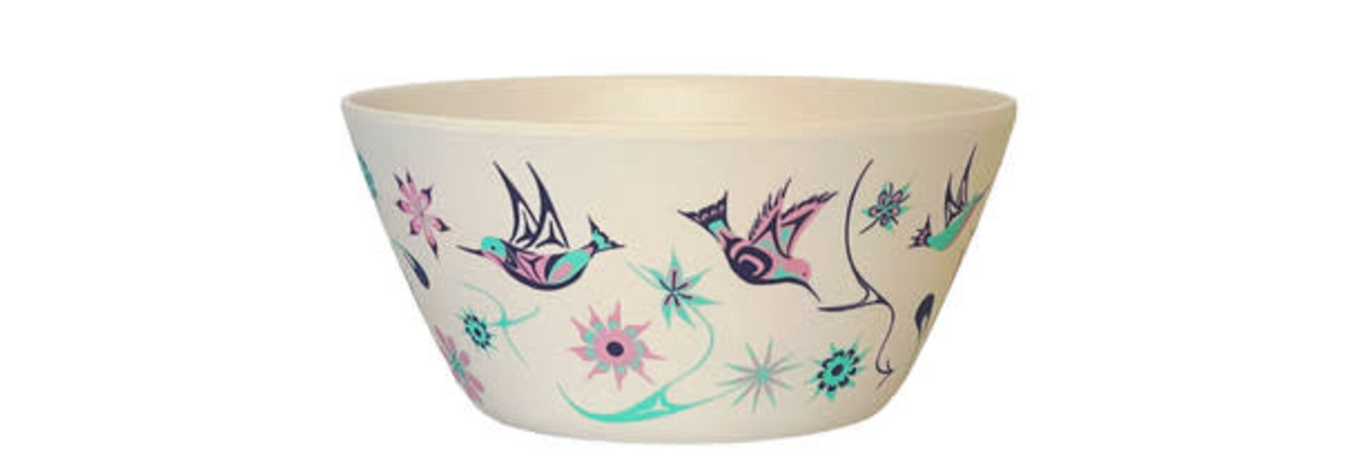 5" Bamboo Bowl -Hummingbirds by Nikki LaRock