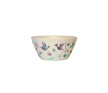 5" Bamboo Bowl -Hummingbirds by Nikki LaRock