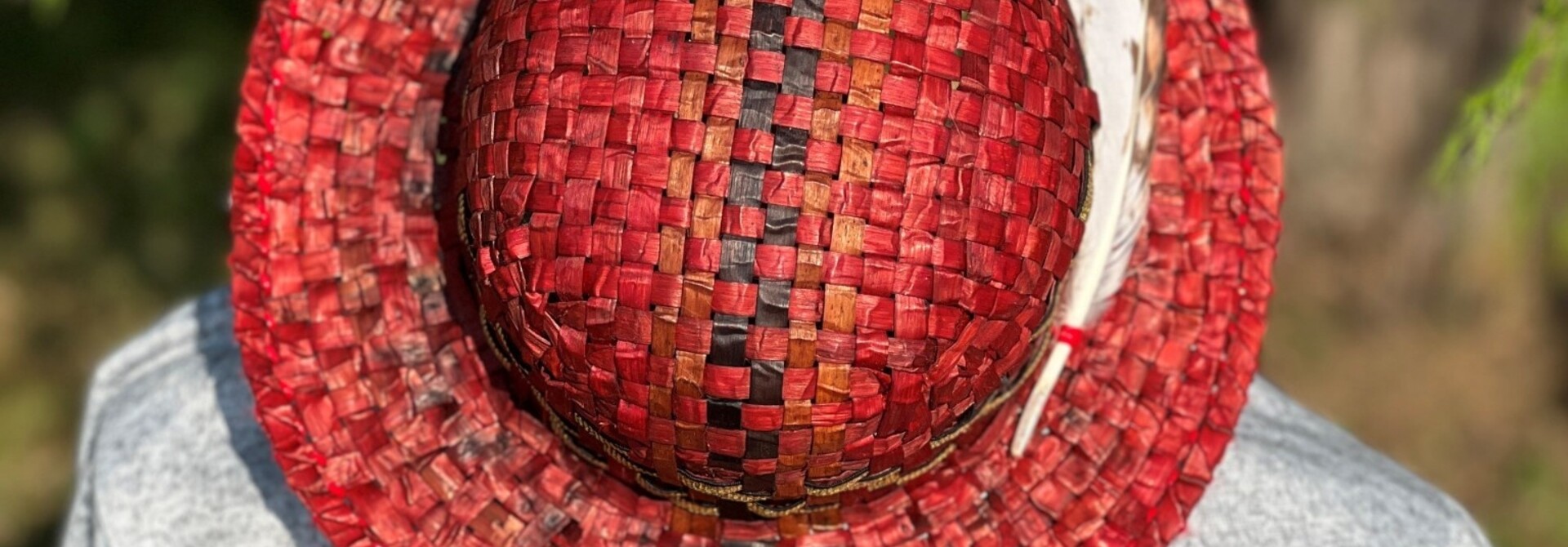 Hand Woven Contemporary Cedar Hat by Stan Greene
