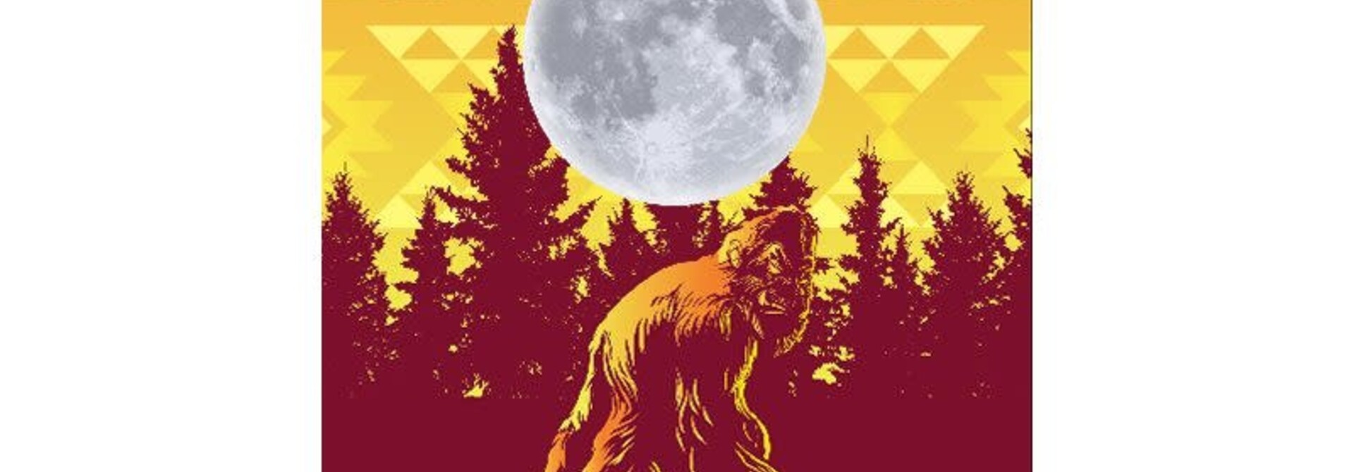 Sasquatch Oversized beach Towel ( Generic Design )Burgundy Yellow