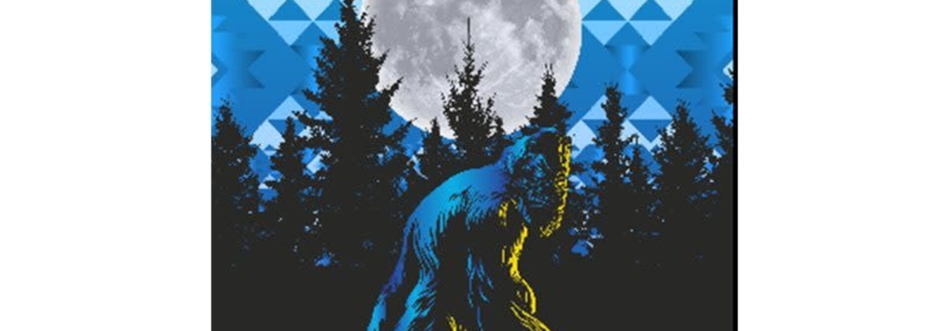 Sasquatch Oversized Beach towel ( Generic Design )black/blue