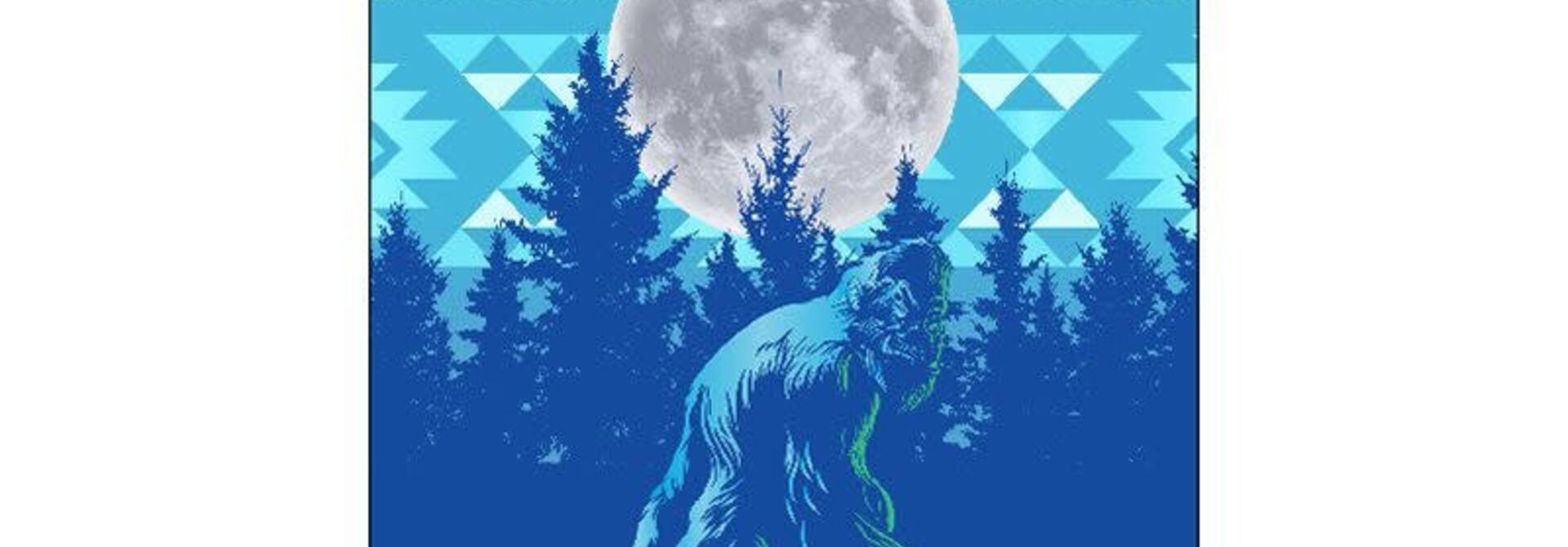 Sasquatch Oversized Beach Towel ( Generic Design ) Blue