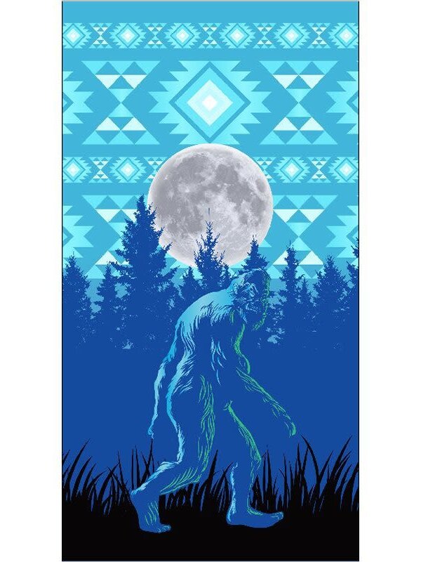 Sasquatch Oversized Beach Towel ( Generic Design ) Blue