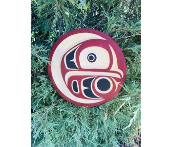 10" Hand Carved & Painted Cedar Panel - Eagle by Peter Smith