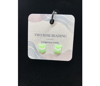 Beaded stud earrings by Jenn Carman