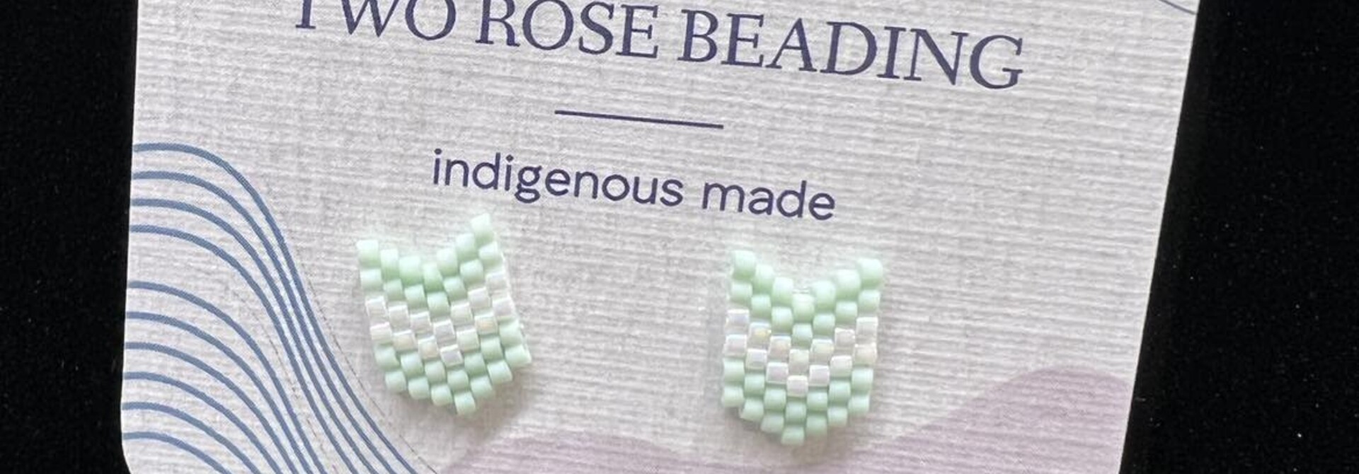 Beaded stud earrings by Jenn Carman