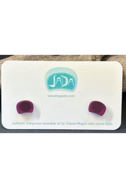 Frosted Berry mini Ovoid Studs by Jada