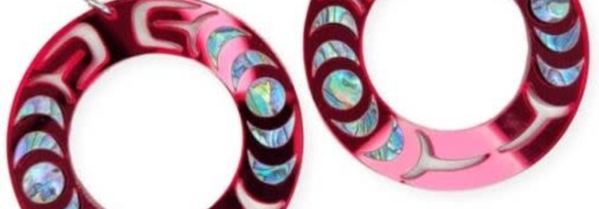 Nala Hoop Earrings-Red by Copper Canoe Woman