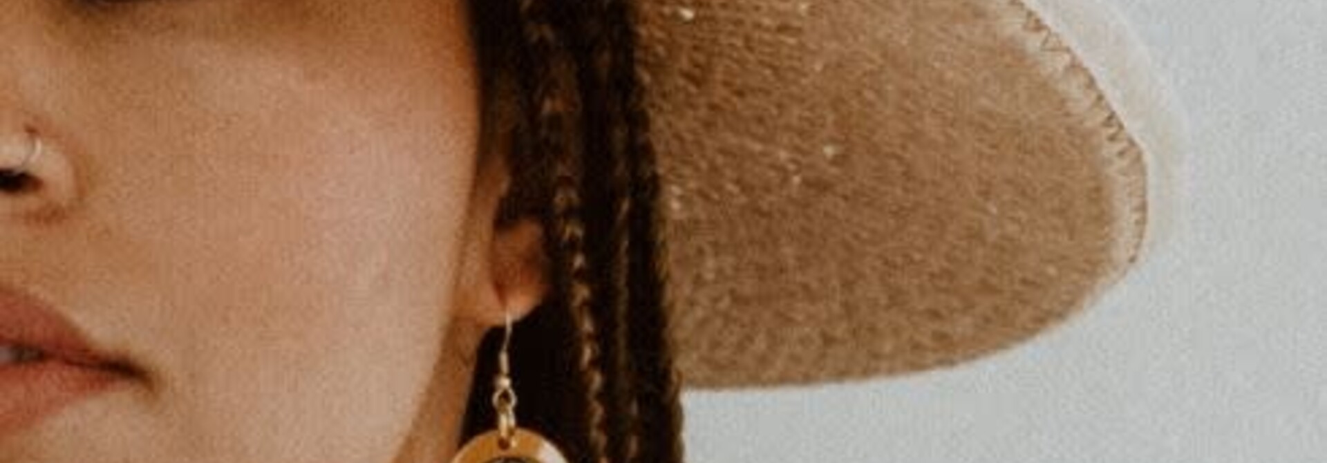 Golden Palm Earrings by Copper Canoe Woman